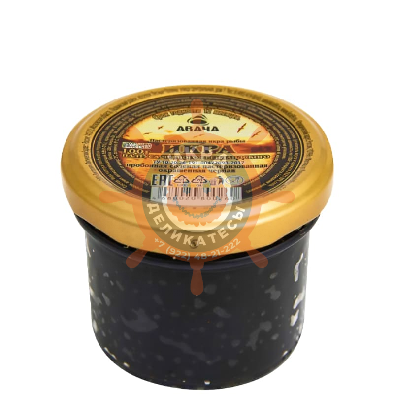 Икра палтуса черная - 100г