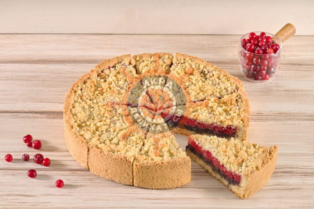 Пирог Брусничный с маком - 1,32кг