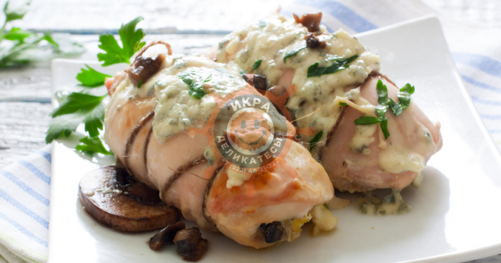 Рулет куриный с грибами и сыром - 1кг