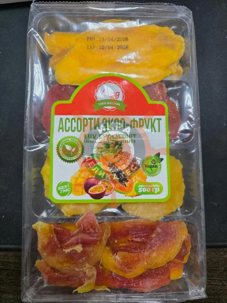 Фруктовый микс (манго, папайя, маракуйя, ананас) - 500г